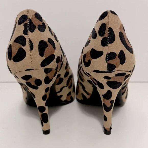 Fergalicious Leopard Print Stiletto Heels - Size 6 - Picture 10 of 11
